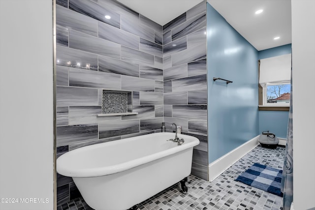 312 Spier Ave, Allenhurst, NJ 07711 - bathroom with a freestanding bath and recessed lighting
