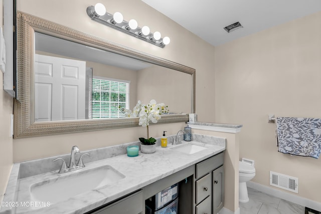 4 Queens Pass, Colts Neck, NJ 07722 - full bath featuring marble finish floors and double vanity