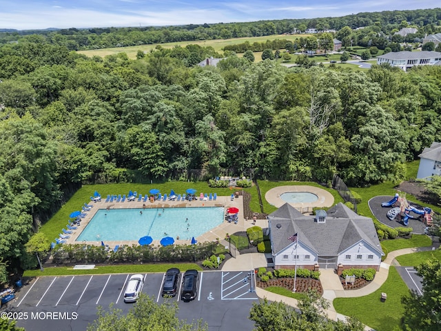 4 Queens Pass, Colts Neck, NJ 07722 - drone / aerial view of a pool area