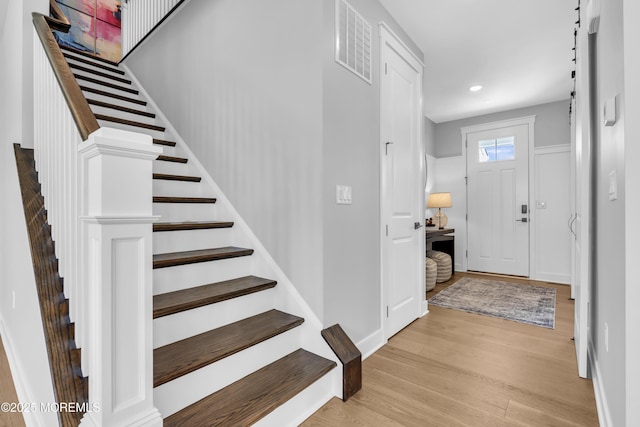 3 Devon Dr, Howell, NJ 07731 - foyer featuring light wood-type flooring, stairs, and recessed lighting