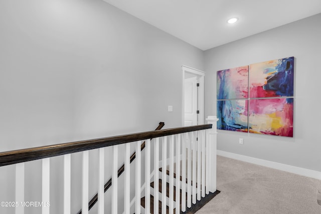 3 Devon Dr, Howell, NJ 07731 - hall featuring an upstairs landing, carpet floors, and recessed lighting