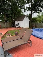 33 Tennent Ave, Englishtown, NJ 07726 - deck with a shed