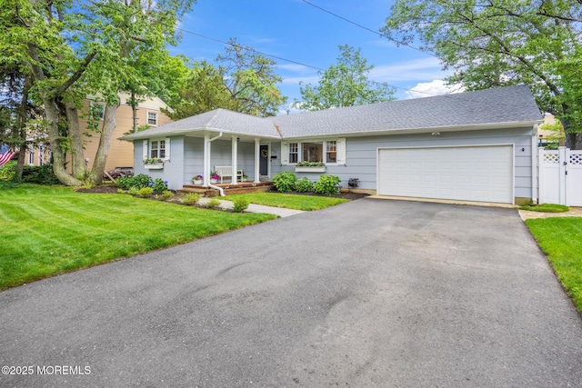 2120 Frances Dr, Point Pleasant, NJ 08742 - single story home featuring asphalt driveway, an attached garage, covered porch, and a shingled roof