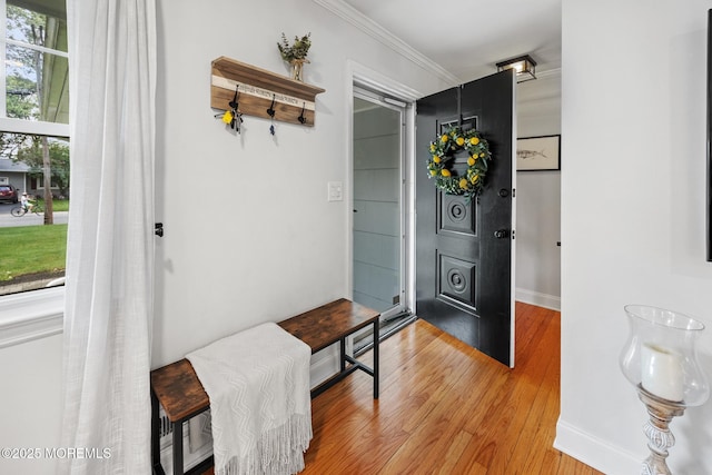 2120 Frances Dr, Point Pleasant, NJ 08742 - entryway featuring wood-type flooring and crown molding