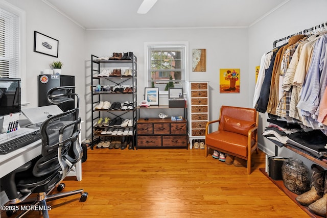 2120 Frances Dr, Point Pleasant, NJ 08742 - home office with ornamental molding and wood finished floors