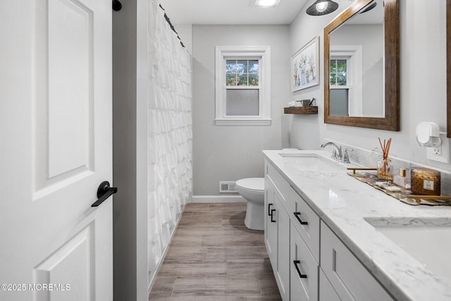 2120 Frances Dr, Point Pleasant, NJ 08742 - full bathroom featuring double vanity and a shower with shower curtain