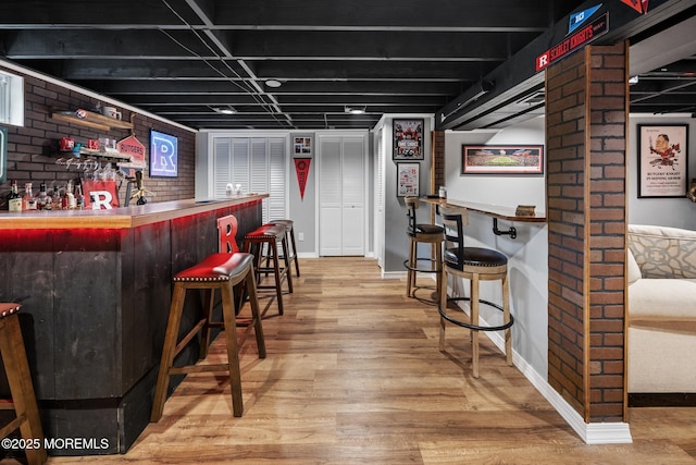 2120 Frances Dr, Point Pleasant, NJ 08742 - indoor dry bar featuring baseboards and wood finished floors