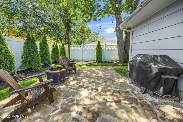 2120 Frances Dr, Point Pleasant, NJ 08742 - fenced backyard with area for grilling and a patio