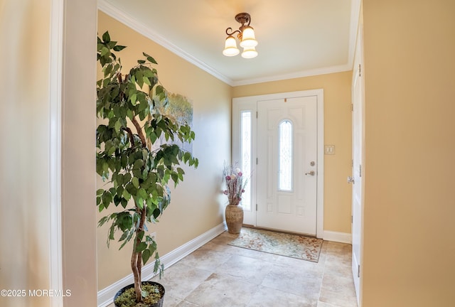 98 Everest S, Brick, NJ 08724 - foyer entrance featuring ornamental molding and baseboards