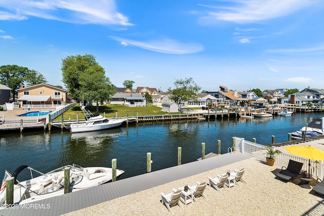 1735 Certainty Dr, Point Pleasant, NJ 08742 - dock featuring a residential view and a water view