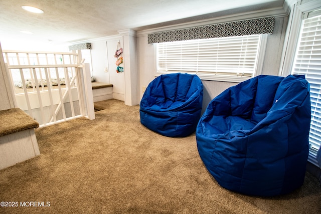 37 15th Ave, Seaside Park, NJ 08752 - living area with carpet, healthy amount of natural light, and recessed lighting
