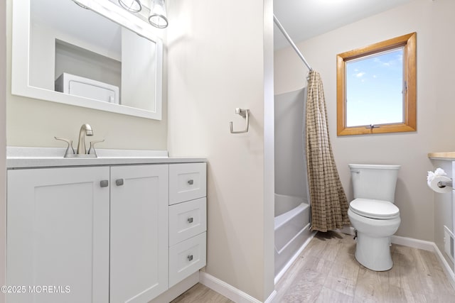 4 W Shrewsbury Dr, Little Egg Harbor, NJ 08087 - bathroom with wood finished floors, vanity, and shower / tub combo