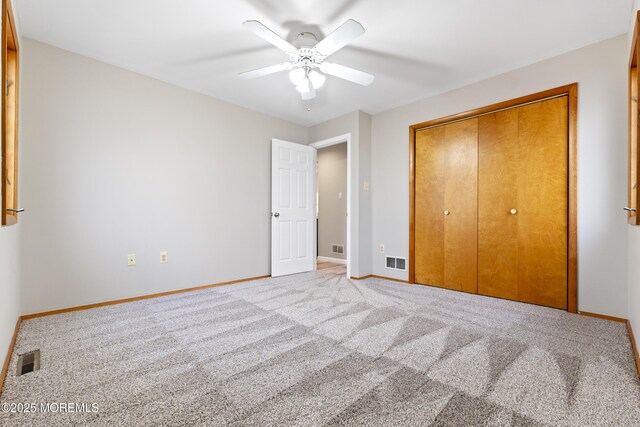 4 W Shrewsbury Dr, Little Egg Harbor, NJ 08087 - unfurnished bedroom featuring carpet floors, a closet, and ceiling fan