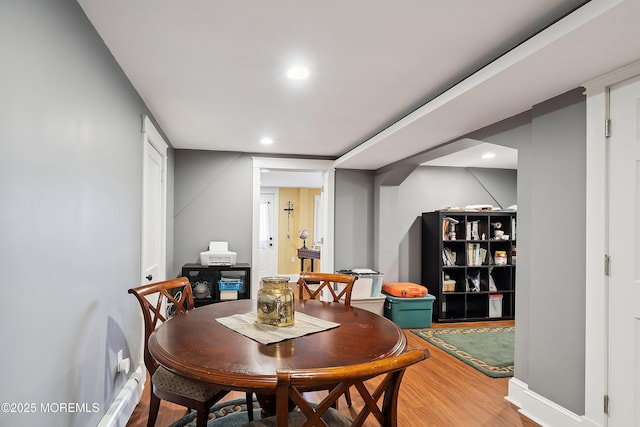 34 Sea View Ter, Highlands, NJ 07732 - dining space with light wood-type flooring and recessed lighting