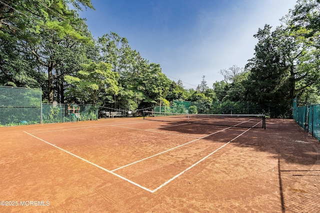 34 Sea View Ter, Highlands, NJ 07732 - view of tennis court featuring community basketball court