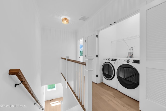 842 Arnold Ave Unit 4, Point Pleasant, NJ 08742 - laundry area featuring washer and clothes dryer and light wood-style floors
