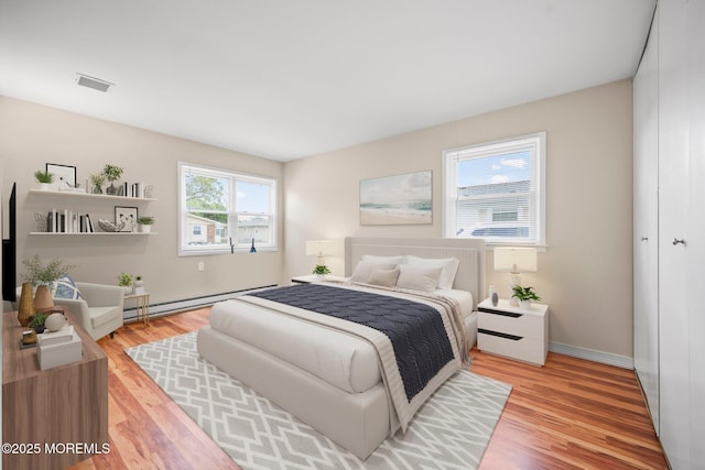 13 Brooke Rd, Brick, NJ 08724 - bedroom with a baseboard heating unit and light wood-style floors