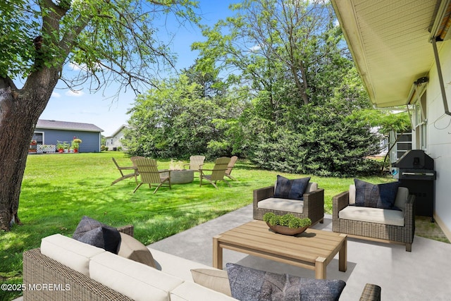 13 Brooke Rd, Brick, NJ 08724 - view of patio with outdoor lounge area and area for grilling