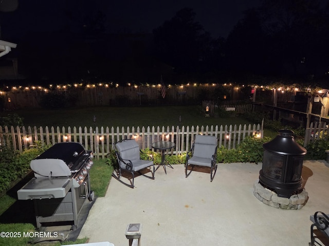 216 Main St, Port Monmouth, NJ 07758 - patio at night with a patio