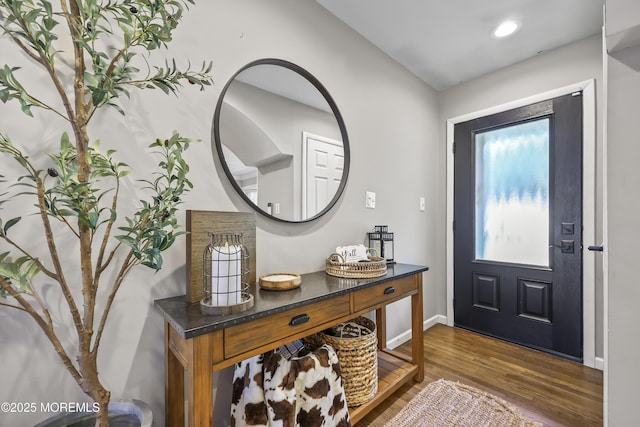 91 Newbury Rd, Howell, NJ 07731 - entryway featuring dark wood-type flooring and baseboards
