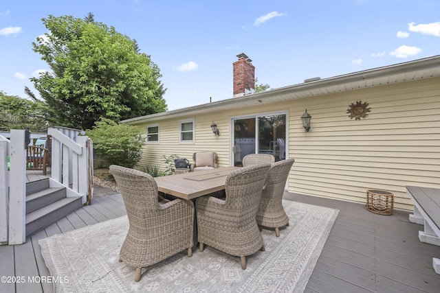 91 Newbury Rd, Howell, NJ 07731 - wooden terrace featuring outdoor dining space