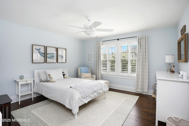 63 Bingham Ave, Rumson, NJ 07760 - bedroom featuring dark wood finished floors and ceiling fan