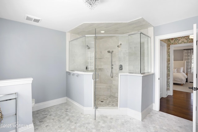 63 Bingham Ave, Rumson, NJ 07760 - bathroom with ensuite bath and a shower stall