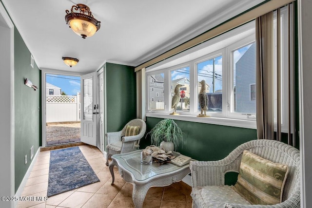 102 W Colony Rd, Lavallette, NJ 08735 - sitting room featuring light tile patterned floors and baseboards