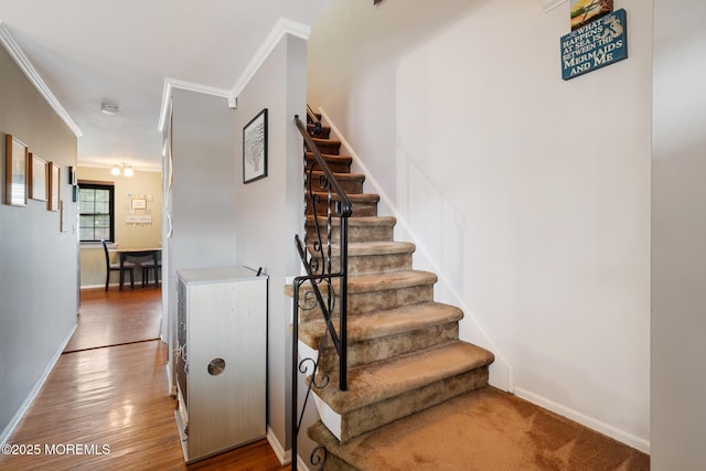 103 Village Green Way, Hazlet, NJ 07730 - staircase with crown molding and wood finished floors