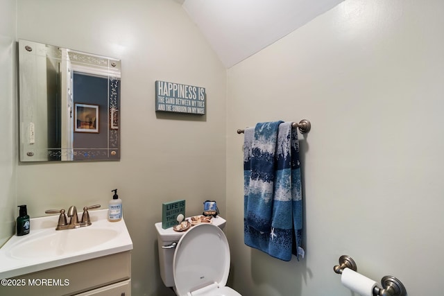 103 Village Green Way, Hazlet, NJ 07730 - bathroom with lofted ceiling and vanity