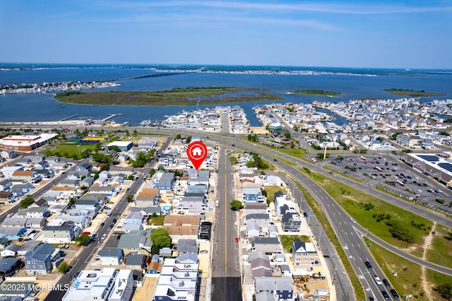 241 Hiering Ave, Seaside Heights, NJ 08751 - aerial view of property and surrounding area featuring a highway and a large body of water