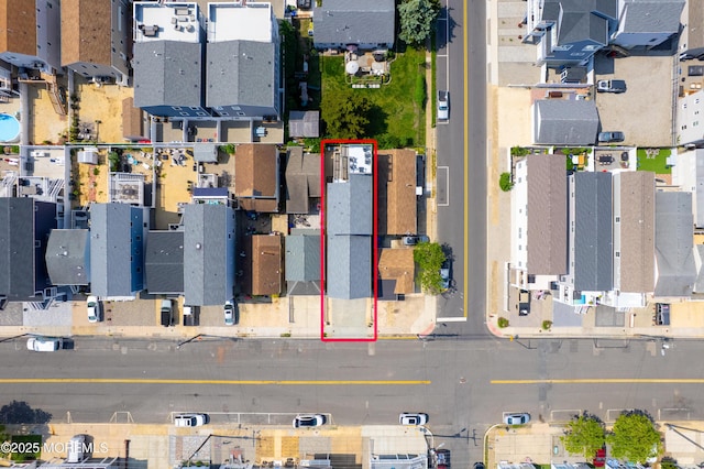 241 Hiering Ave, Seaside Heights, NJ 08751 - aerial perspective of suburban area featuring property boundaries highlighted