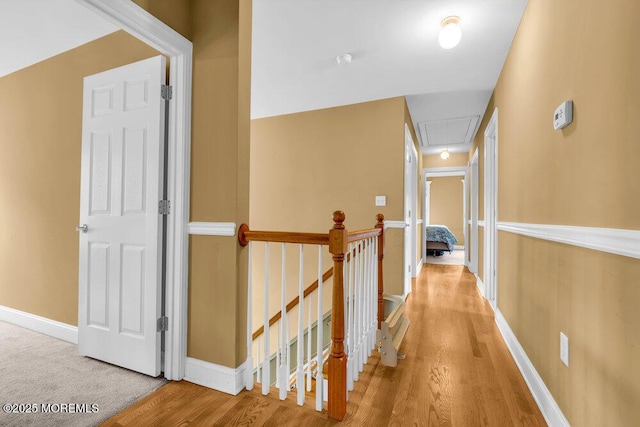 626 Anthony Ave, Toms River, NJ 08753 - corridor with attic access, an upstairs landing, and wood finished floors