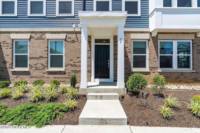 25 Signal Ave, Oceanport, NJ 07757 - doorway to property featuring brick siding