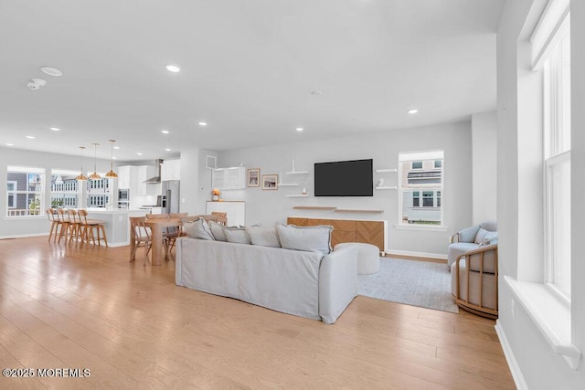 25 Signal Ave, Oceanport, NJ 07757 - living area with light wood finished floors and recessed lighting