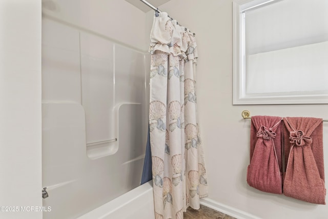 21 Seabreeze Rd, Toms River, NJ 08753 - bathroom with shower / tub combo and baseboards