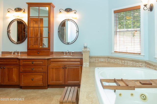 223 Kelly Lynn Ln, Brick, NJ 08724 - full bathroom with double vanity and a whirlpool tub