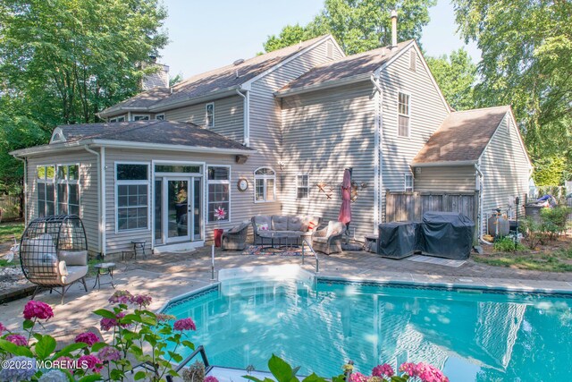 223 Kelly Lynn Ln, Brick, NJ 08724 - view of swimming pool featuring an outdoor living space, a patio, and area for grilling