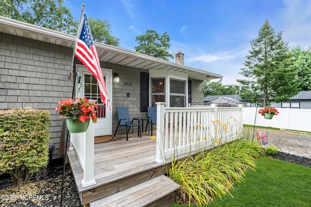 1425 Birmingham Ave, Toms River, NJ 08757 - entrance to property with a chimney