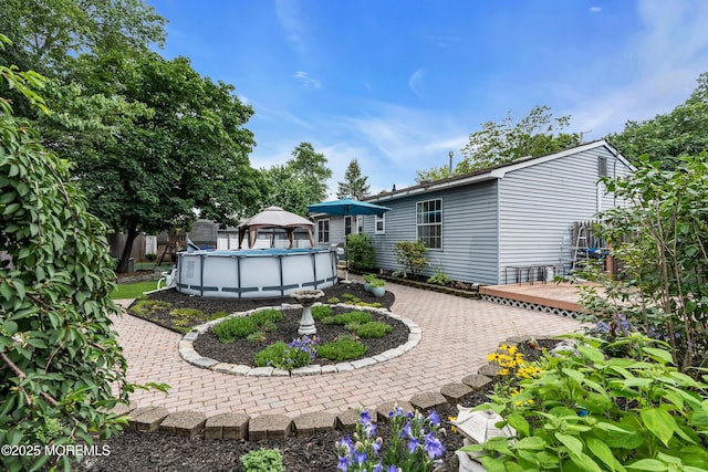 1425 Birmingham Ave, Toms River, NJ 08757 - view of yard featuring a covered pool and a gazebo