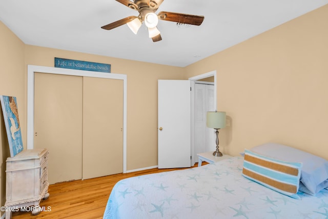 106 Northumberland Dr, Toms River, NJ 08757 - bedroom featuring light wood finished floors and a ceiling fan