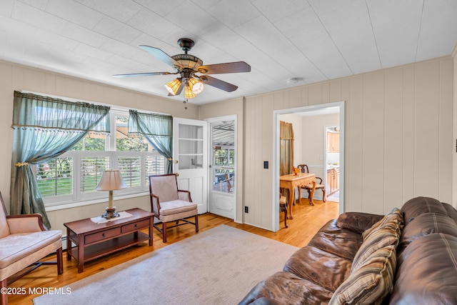 106 Northumberland Dr, Toms River, NJ 08757 - living area with ceiling fan and wood finished floors