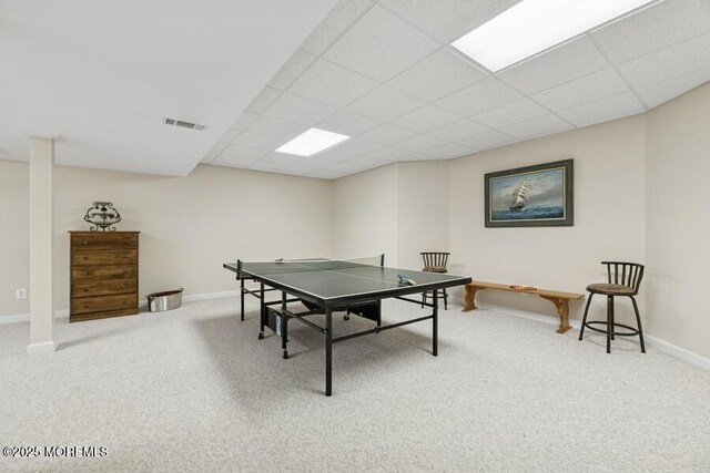 9 Wide Horizons Dr, Colts Neck, NJ 07722 - game room with carpet floors and a drop ceiling