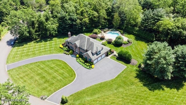 9 Wide Horizons Dr, Colts Neck, NJ 07722 - view from above of property featuring a pool