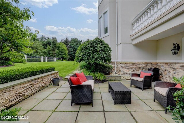7 Rancho Polo, Colts Neck, NJ 07722 - view of patio featuring an outdoor living space
