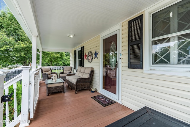 502 Corlies Ave, West Allenhurst, NJ 07711 - wooden porch featuring outdoor lounge area