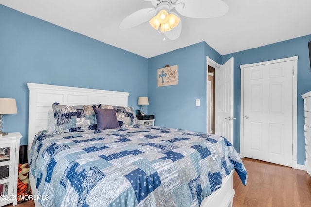 502 Corlies Ave, West Allenhurst, NJ 07711 - bedroom with wood finished floors and ceiling fan