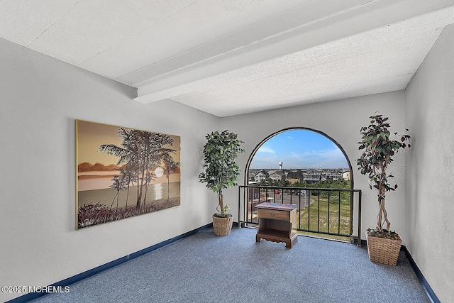51 Hiering Ave Unit D4, Seaside Heights, NJ 08751 - sitting room with carpet flooring and beam ceiling
