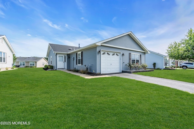 28 Greenbriar Blvd, Brick, NJ 08724 - ranch-style house featuring driveway, an attached garage, and a front yard