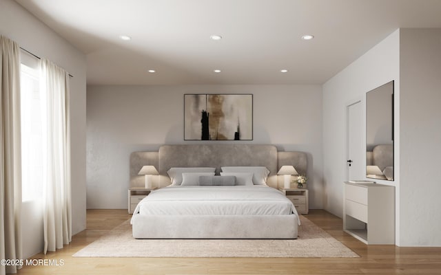 33 Hamilton Ave Unit 7, Seaside Heights, NJ 08751 - bedroom featuring light wood-style flooring and recessed lighting